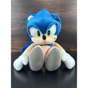 Sega Sonic the Hedgehog Plush Backpack 12.5 Blue Character Bag